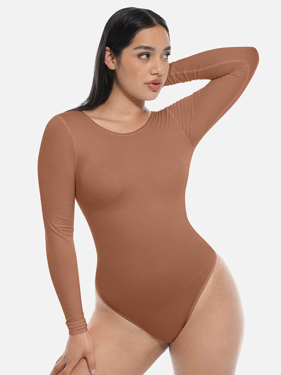 Seamless Bodysuit Long Sleeve Slim Corset