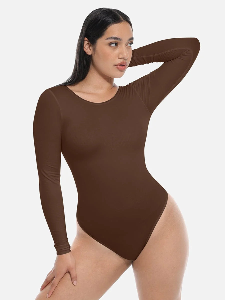 Seamless Bodysuit Long Sleeve Slim Corset