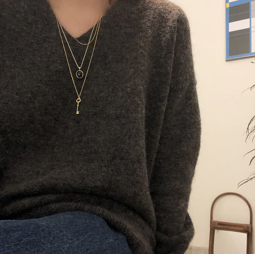 Sterling Silver Key Necklace